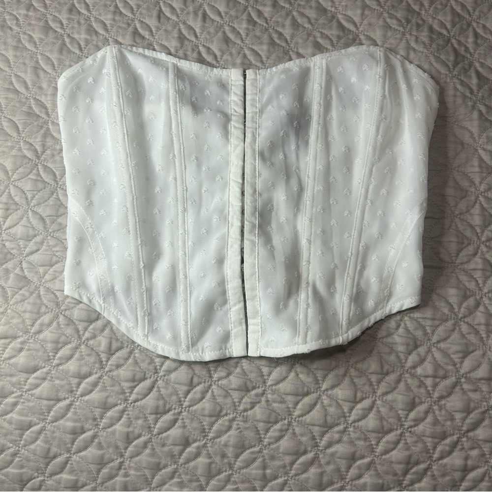 Kendall & Kylie White Corset Top